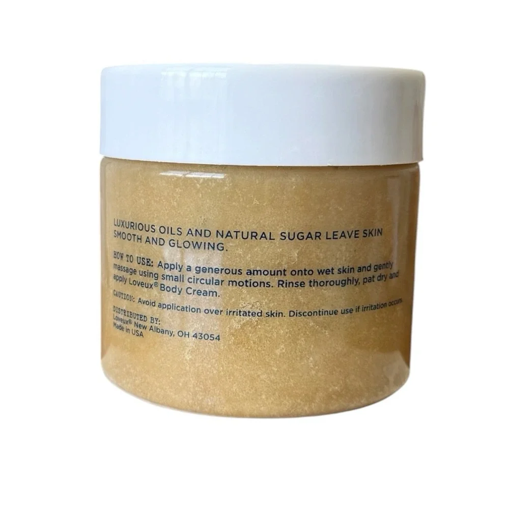 Loveux Vanilla Sugar Skin Softening Sugar Body Scrub With Essential Oils 16 oz.